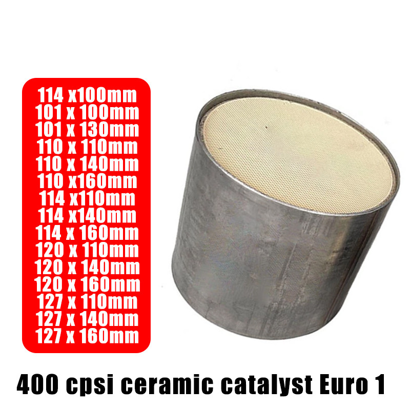 400 Universal Cpsi ตัวเร่งปฏิกิริยาแปลง EURO 1 High Flow Sport Catalyst สามทางรอบเซรามิค Substrate