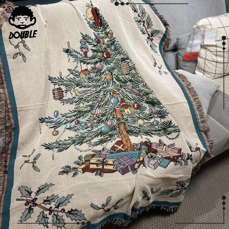 [ พรมคริสต์มาสตกแต่งพรมต้นคริสต์มาสสําหรับห้องนอน Xmas Decor หอพัก