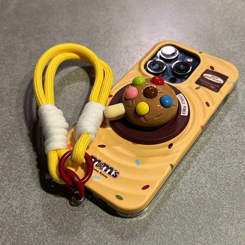 เกาหลีน่ารัก INS 3d M & M Beam Magnetic Stand Holder เคสโทรศัพท์สําหรับ IPhone 15 14 16 Pro Max 13 Pro Max 15 Pro Max กรณี Matte ซิลิโคนเหลวปกหลัง