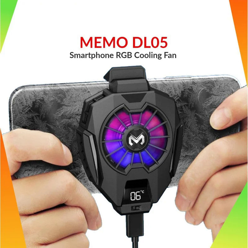 Universal Mobile Phone Cooler Cooling Fan Radiator For PUBG Cool Heat Sink Game Pad RGB Light Phone 