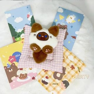 【⭐24H⭐พวงกุญแจแมว】พวงกุญแจแมว plushie การ์ตูนสไตล์เกาหลี รูปปั้นแมว พวงกุญแจแหวน