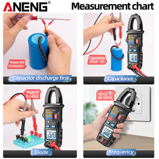 Aneng At619 Clamp Meter Ac Current Voice Broadcast Multimeter Ammeter Voltage Tester Car Amp Hz Capacitance Ncv Ohm Tools Others