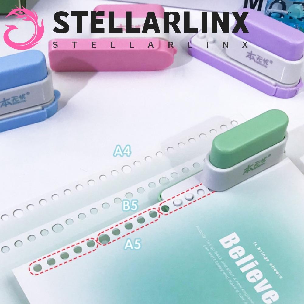 เป็นตัวเอกlinx 5 หลุมกระดาษ Punch, 6 มม.มินิบัญชีมือเจาะรู,หลวม Leaf กระดาษเครื่องมือแบบพกพาความปลอดภัยเครื่องเขียน Standard Hole Punch Office