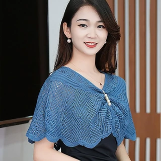 MILD ผ้าคลุมไหล่ถัก, ผ้าคลุมไหล่ Tulle หลากสีระบายอากาศ, เสื้อแจ็คเก็ตบางลูกไม้สั้นผู้หญิง