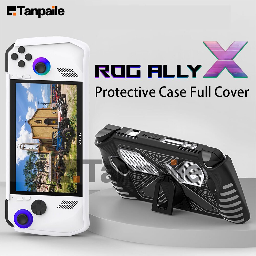 Tanpaile- ROG Ally X เคสป้องกันปลอกคลุมทั้งหมด ROG Ally X อุปกรณ์เสริมอุปกรณ์เสริม ROG Ally X กรณี Funda พร้อม Kickstand