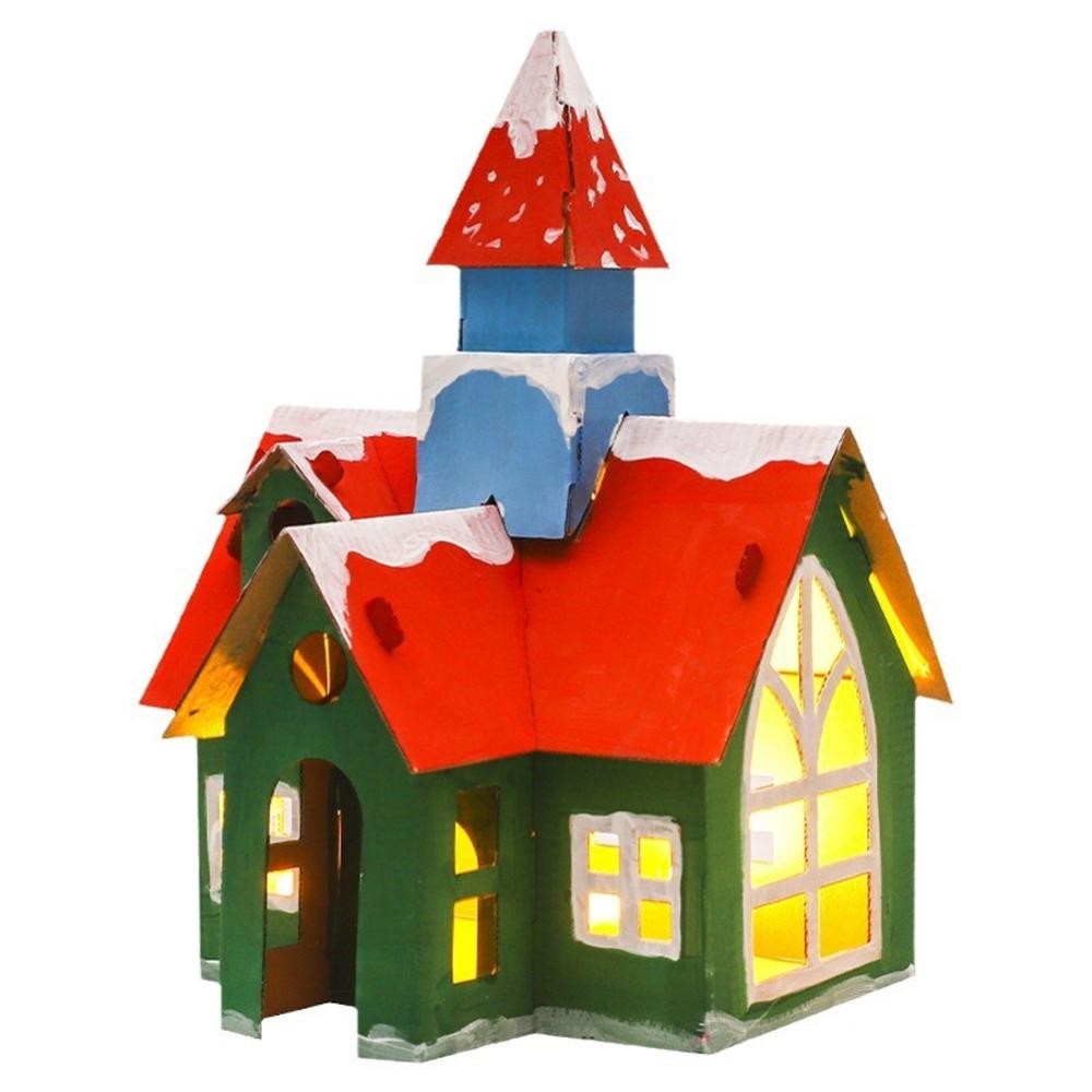 Youngstar ชุดโมเดลบ้านคริสต์มาสกระดาษแข็งระบายสีโรงละครกระดาษตกแต่ง Self-making Handmade รุ่นของขวัญเด็ก G1S9 ราคา ถูกที่สุด ดีลบีเคเค แกลเลอรีภาพที่ 9