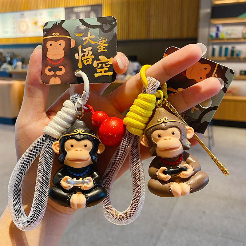 พวงกุญแจ Dasheng Monkey King ของแท้/จี้น้ําเต้าลิงน้อยสร้างสรรค์ของขวัญที่ไม่ซ้ําใคร