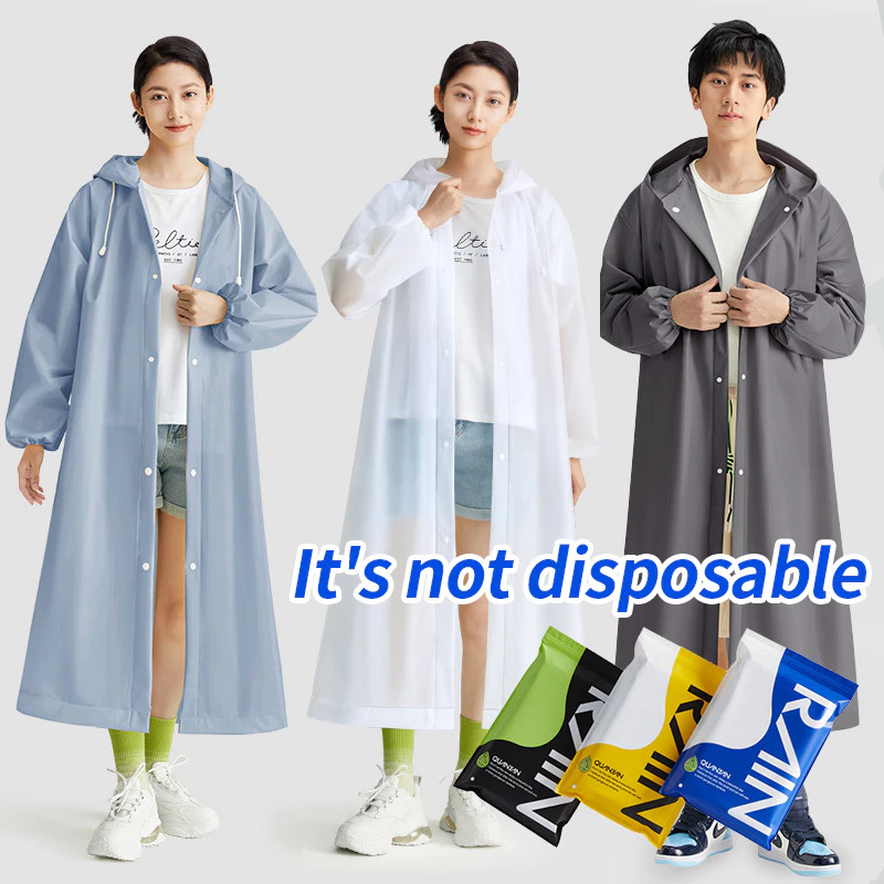 เสื้อกันฝนผู้ใหญ่ EVA แบบมีฮู้ด
