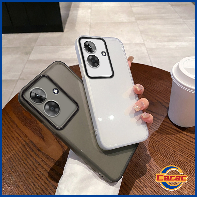 เคส Realme Note 60 เคสป้องกันเลนส์ เคสซิลิโคน เคสนิ่ม เคสสีทึบสไตล์มินิมอล