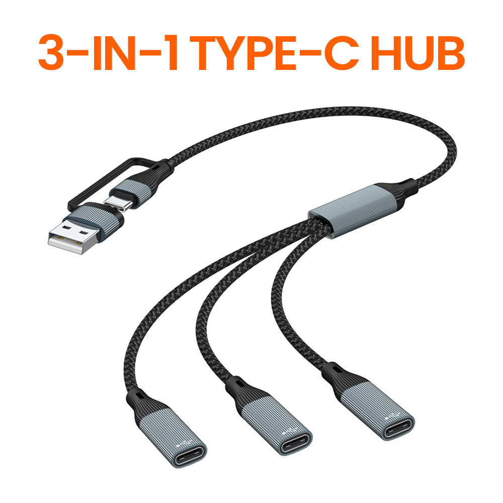 Elough USB/Type C ชายหลายพอร์ต Type-C Multi-interface คอมพิวเตอร์ Docking Station สายชาร์จ Transfer Splitter อะแดปเตอร์ขยายส่งข้อมูลอะแดปเตอร์ OTG