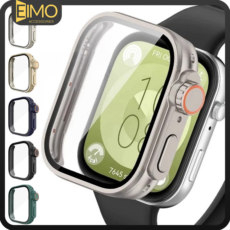 กันชน PC กรณีแสดง for Huawei Watch Fit 4/4 Pro ฟิล์มกระจกนิรภัยสำหรับกันชน ฝาครอบป้องกันหน้าจอ Smartwatch Huawei Fit 3