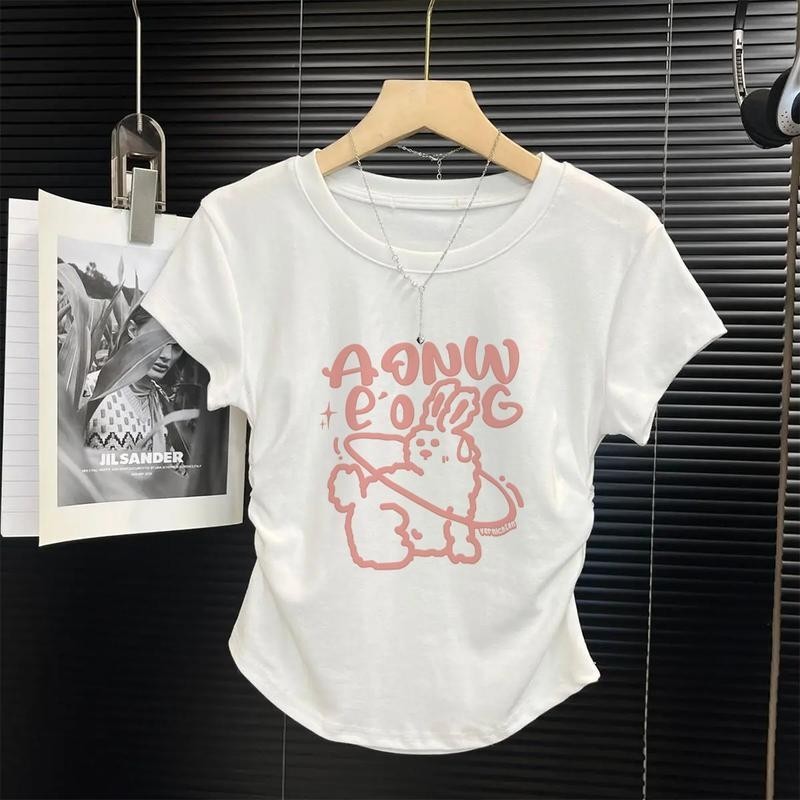มีหลายไซซ์ให้เลือกเสื้อยืดครอป เสื้อยืดผู้หญิง แขนสั้น เสื้อผ้าน่ารักๆของผู้หญิง เสื้อรัดรูป เสื้อครอปเข้ารูปClothing