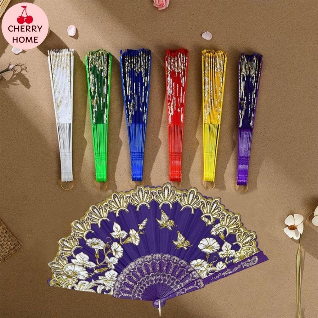 พัดจีน สีสวย (23 cm) พัดจีนสวยๆ #AD-0009