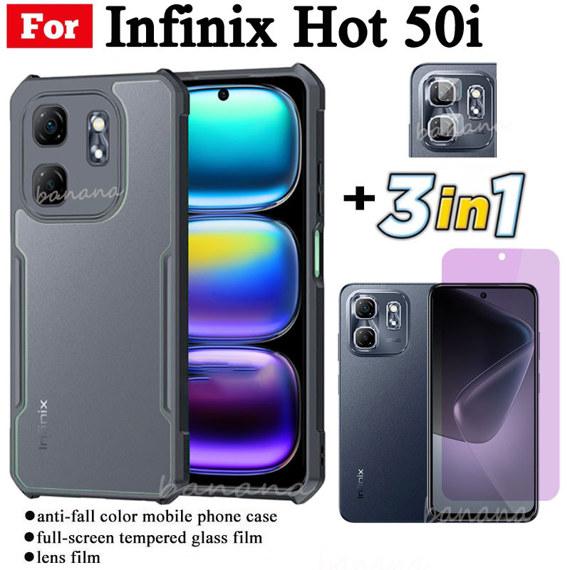 Infinix Hot 50i Hot 50 Pro เคสโทรศัพท์กันกระแทกสําหรับ infinix Hot 50 4G Hot 50 5G Anti-blue Ray กระ