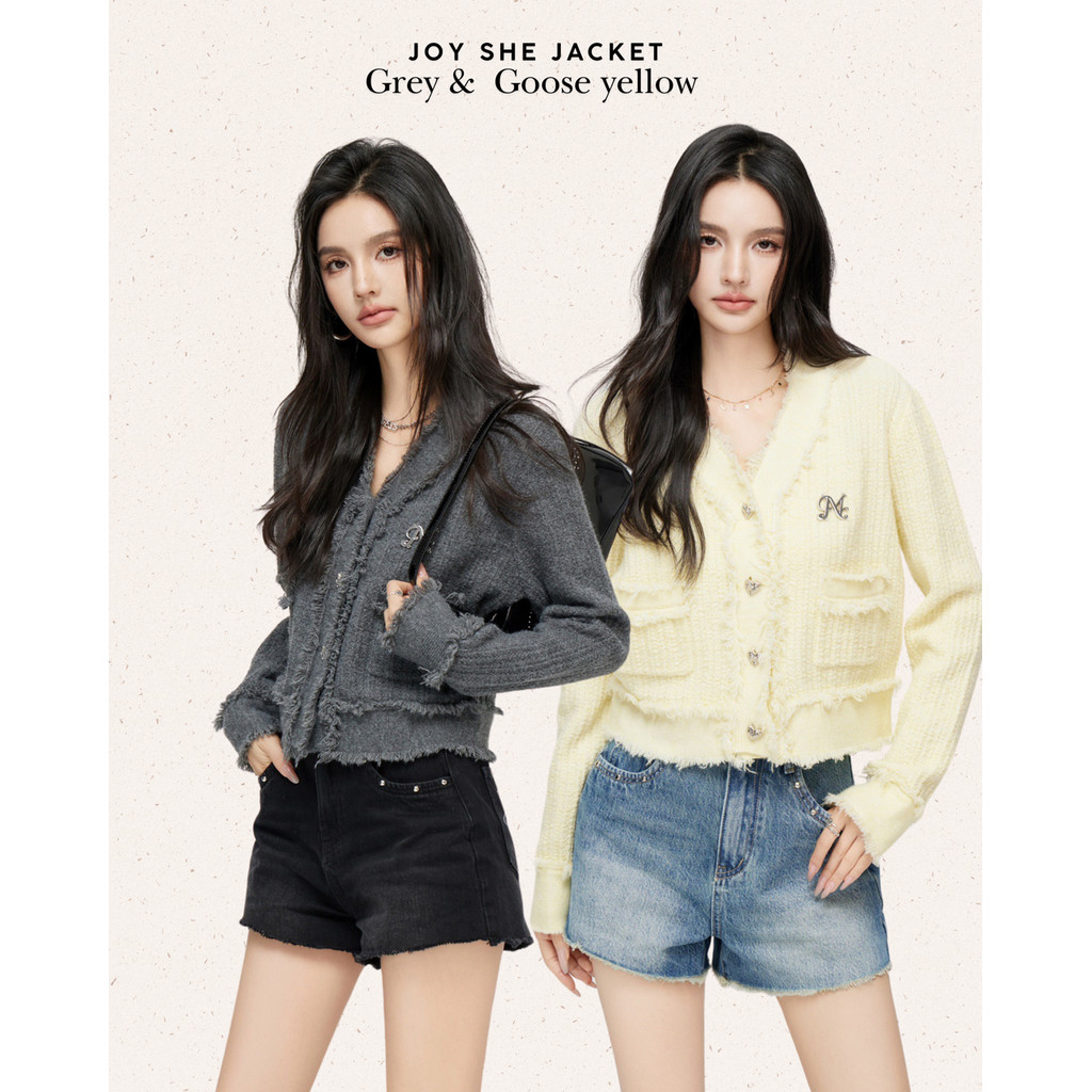 「สินค้าลิขสิทธิ์แท้」24 Winter IRIS*MacyMccoy l MMC2024018 Joy she jacket เสื้อผ้าผู้หญิง เสื้อแขนยาว กันหนาว แจ็คเก็ต