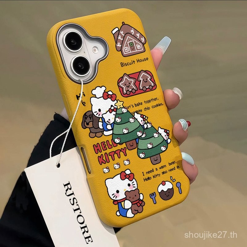 เคสโทรศัพท์สำหรับ16PROMAX ต้นคริสต์มาสเคสโทรศัพท์สำหรับ iphone15แอปเปิ้ล14กรอบโลหะหนัง13/12/11 wvgc