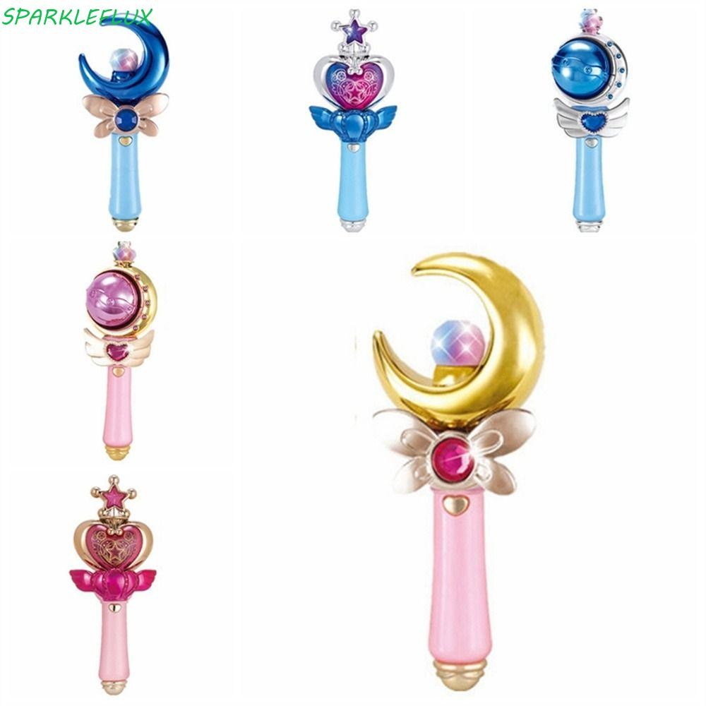 Sparklelux ไม้กายสิทธิ์สาว, ไฟ Led เอฟเฟกต์เสียง Moon Fairy Stick, ของขวัญวันเกิดพร้อมเพลงแท่งไฟ Princess Wand Shine Glow Stick ของขวัญสาว