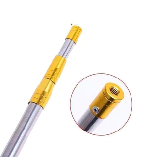 เหล็กกล้าไร้สนิม harpoon rod ทำด้วยมือบริสุทธิ์เหล็กหนามแบบพับเก็บได้ส้อมปลาไหลสีเหลืองอึ่งปลาฉมวกหัว Loach ส้อมเสากล้อง