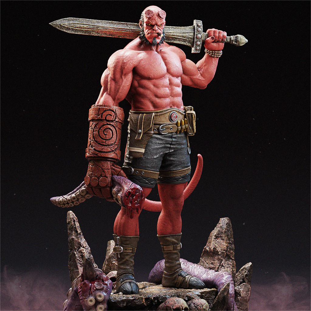 1/10พิเศษ Hell Baron GK White Model 3D Printing Model White Model Color Practice vgsy มูลค่าสูง