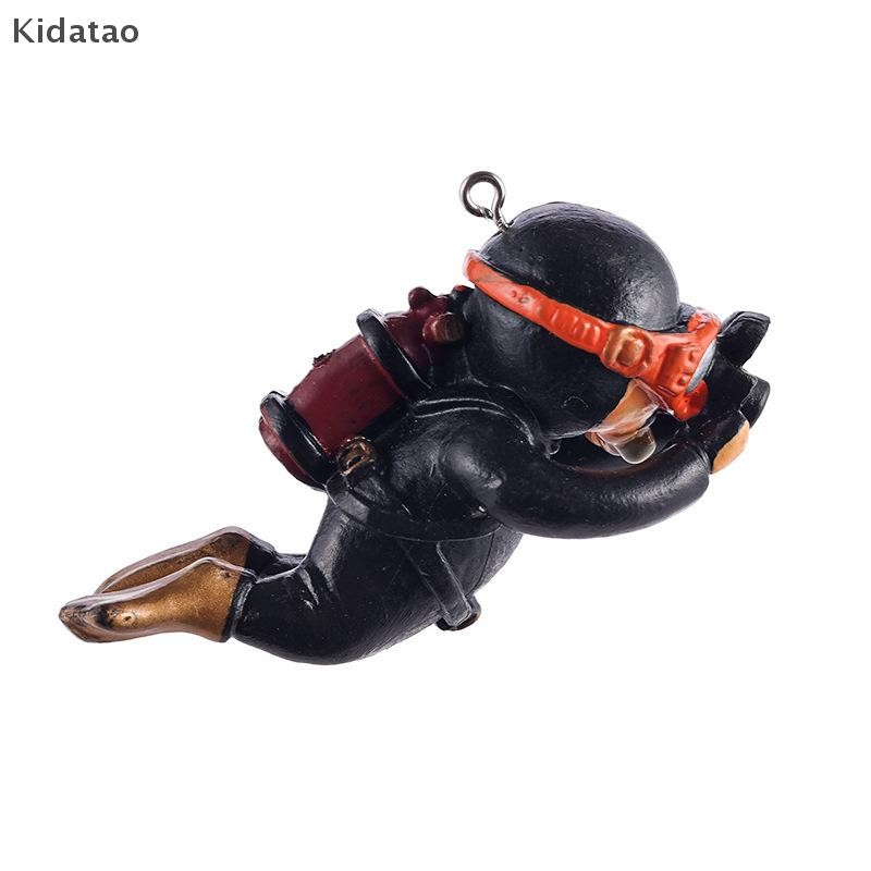 Kidatao Diver Treasure Chest Box โบราณ Creative Fish ตกแต่ง Gold Aquarium เครื่องประดับเรซิ่นใหม่