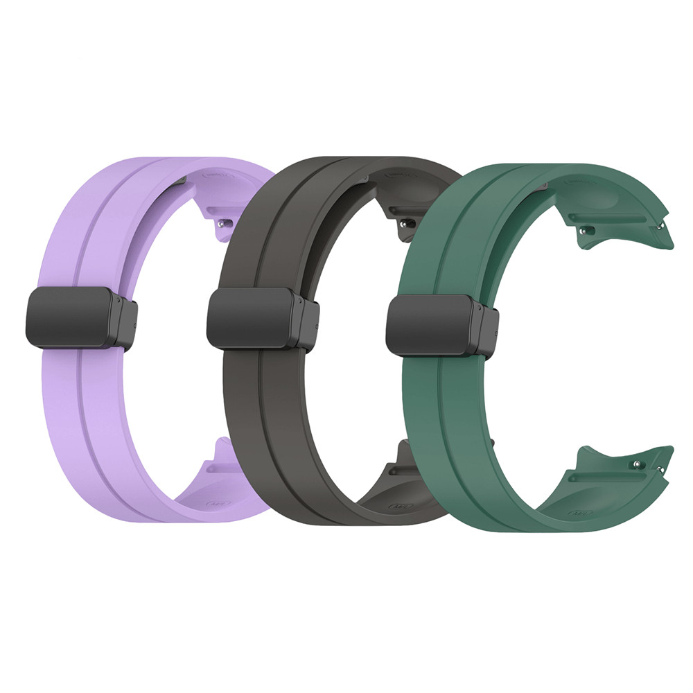 สายนาฬิกาซิลิโคนแม่เหล็ก เปลี่ยนสายสําหรับ Samsung Galaxy Watch 7/6/5/4 40/44 มม. 5 Pro 45 มม. และ Classic 47/43 มม. รองรับ Galaxy Watch