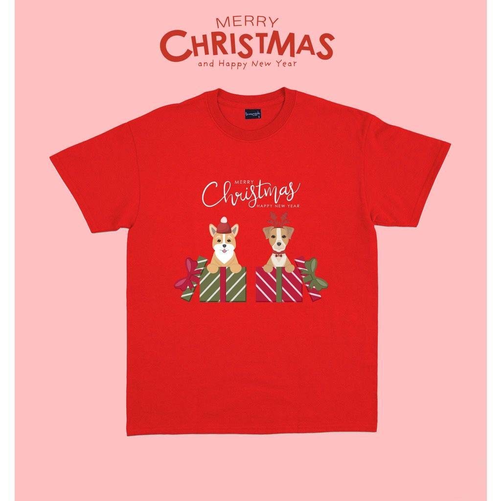 (จัดส่งตลอด 24 ชั่วโมง)Woo Right เสื้อคริสต์มาส ปีใหม่ | Merry Christmas | ผ้าคอตตอนเนื้อนุ่ม ทรงตรงใส่ได้ทั้งชายหญิง 01