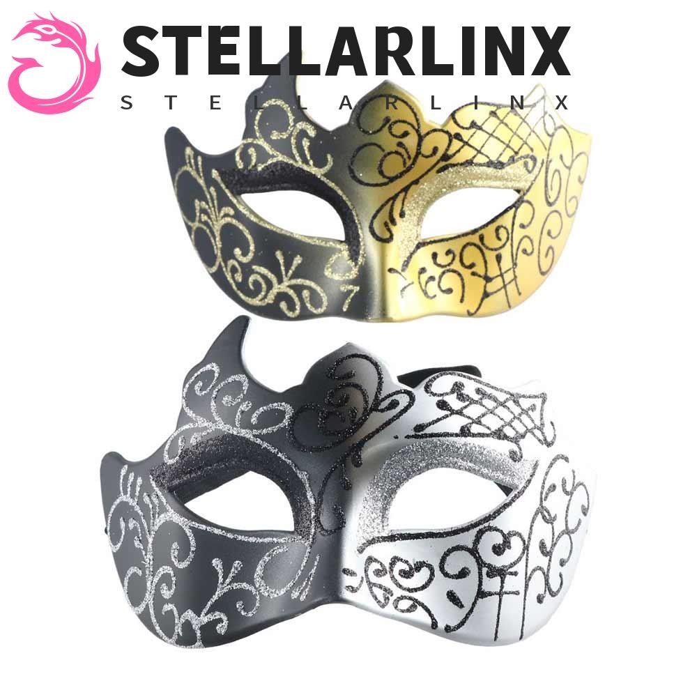 Stellarlinx Glitter หน้ากากสําหรับผู้หญิงผู้ชาย Props หน้ากาก Prom Party Supplies หน้ากากครึ่งหน้า Masquerade คอสเพลย์หน้ากาก Phantom Dancer หน้ากาก Venice หน้ากาก