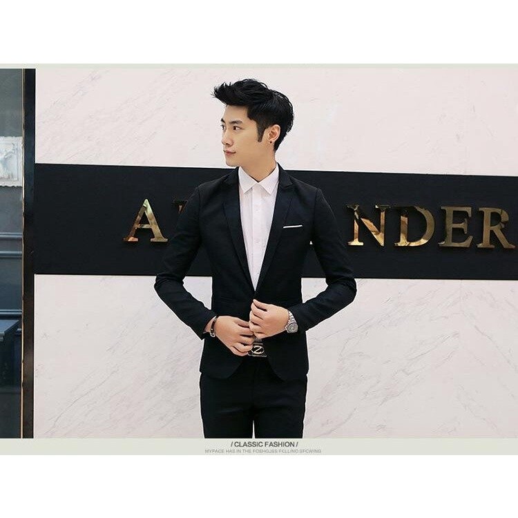 เสื้อสูท เสื้อคลุมผู้ชาย สูทงานแต่ง ใส่ทำงาน รูปที่ 3
