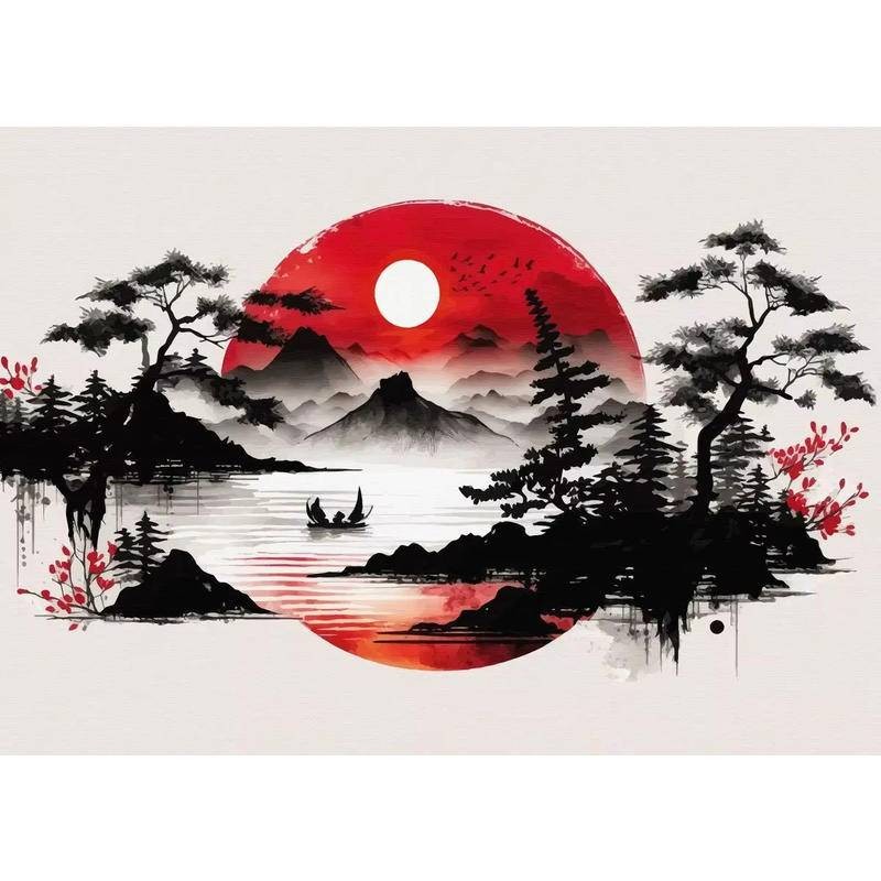 ภูมิทัศน์จีนนกป่าภูเขาแม่น้ําก้อยปลาคาร์พปลาหมึกศิลปะผ้าใบโปสเตอร์ผ้าใบจิตรกรรมผนังศิลปะพิมพ์ภาพ - รูปที่ 3