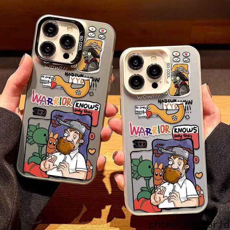 เหมาะสำหรับ iPhone11 12 13 14 15 16Pro Promax XSMAX Creative Plants vs. Zombies เคสแข็งสำหรับโทรศัพท