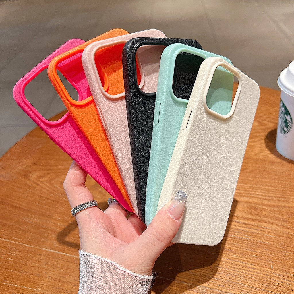 พื้นผิวหนังเคส for IPhone 11 15 16 14 12 13 Pro Max 15PROMAX XR XS Max เคสสวย รู้สึกได้ถึงผิว อ่อนนุ่ม เคสเคสลายเสือดาว