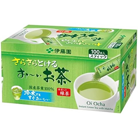 【Direct from Japan】Itoen Oi Ocha Green Tea ชาเขียวโออิ โอฉะ ชาเขียวญี่ปุ่นชนิดผง 1 กล่อง x 100 ซอง