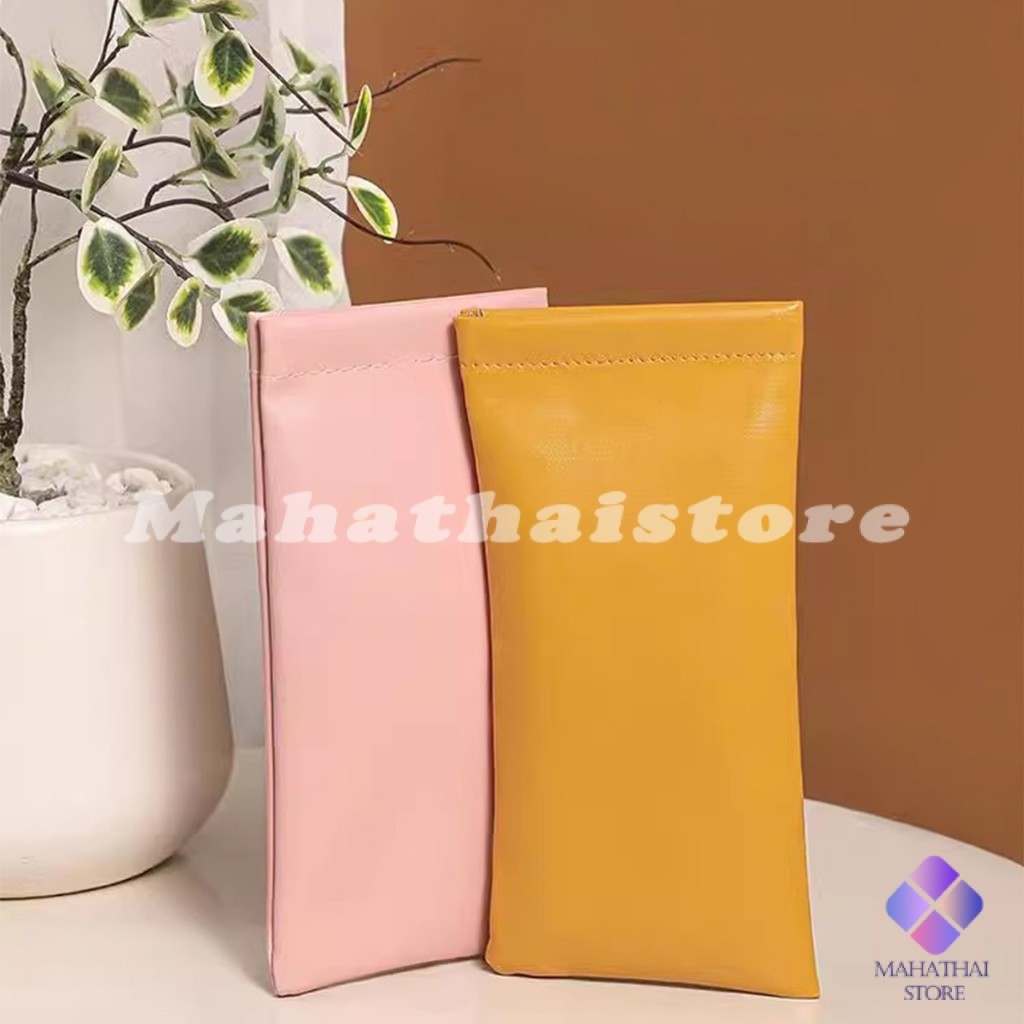 Mahathai ซองใส่แว่นตาหนัง PU หนังนิ่ม น้ำหนักเบา พกพาสะดวก ทนทาน มีหลายสีให้เลือก พร้อมส่ง Glasses bag - รูปที่ 5