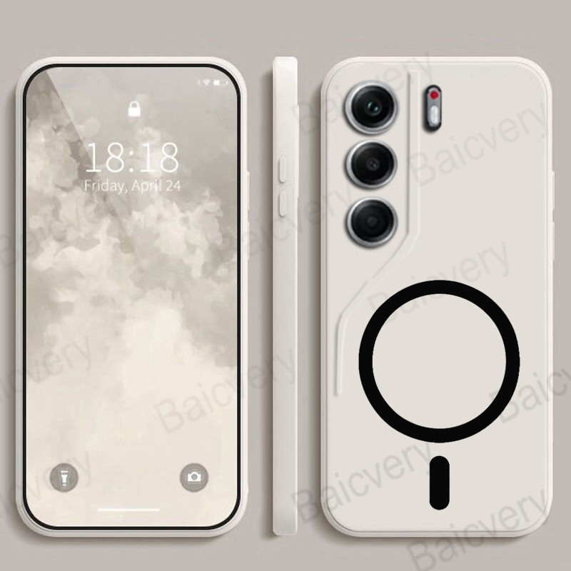 Tecno Camon 40 Pro 5G / Camon 40 Pro 4G / Camon 40 Casing Phone Case Cover with Magnetic Wireless Charger Sticker