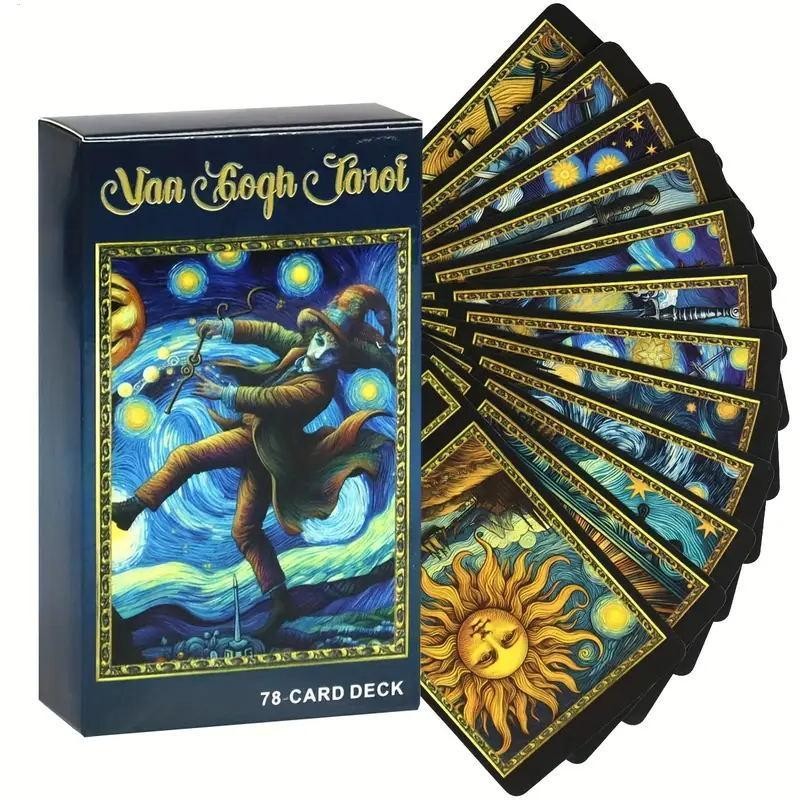 78-card Van Gogh Tarot พิมพ์ดิจิตอล Oracle การ์ด Van Gogh ภาพประกอบการ์ดทํานายสําหรับเกมความบันเทิง 