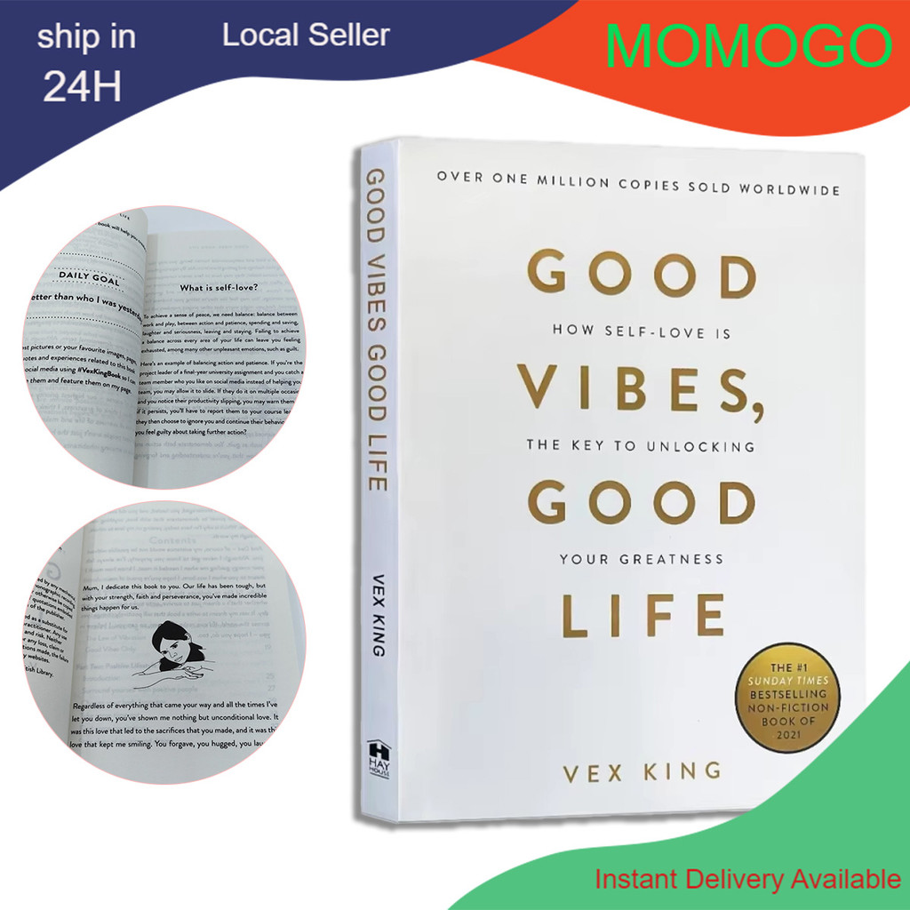 หนังสือช่วยเหลือตัวเอง Vex King Good Vibes, Good Life :How Self-Love Is the Key Help Book หนังสือภาษ
