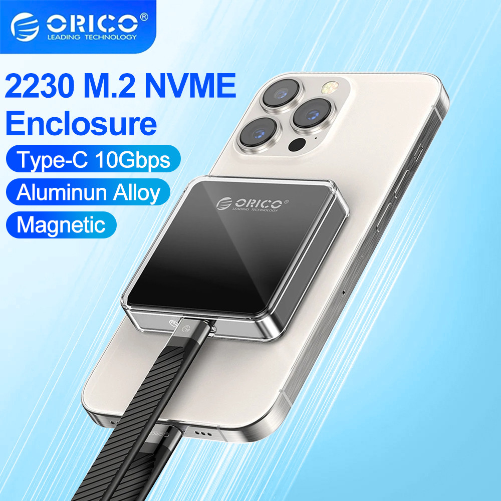 ORICO 2230 M.2 NVMe SSD แม่เหล็ก USB 3.2 10Gbps ถึง NVMe PCI-E M.2 SSD กรณีภายนอก SSD สําหรับแล็ปท็อ
