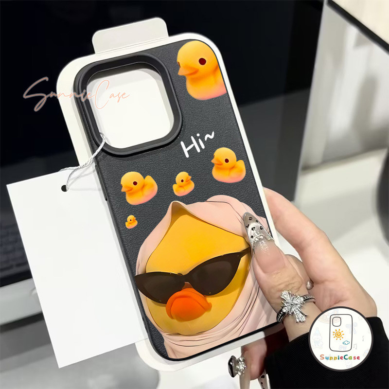 เป็ด เรียบง่าย เคสไอโฟน16 สำหรับ IPhone 15 11 12 16 13 14 Pro Max XR XS X 8Plus 7Plus Max 8 7 15 Plus SE เคสหนังนุ่ม - รูปที่ 5