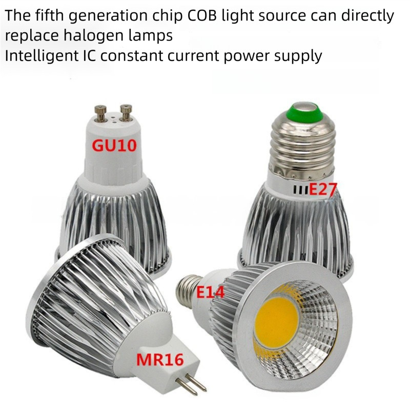 [85-265V Universal Wide Voltage} led Spotlight GU10/GU5.3/E27/MR16 12V Cast Aluminium COB Lamp Cup 3