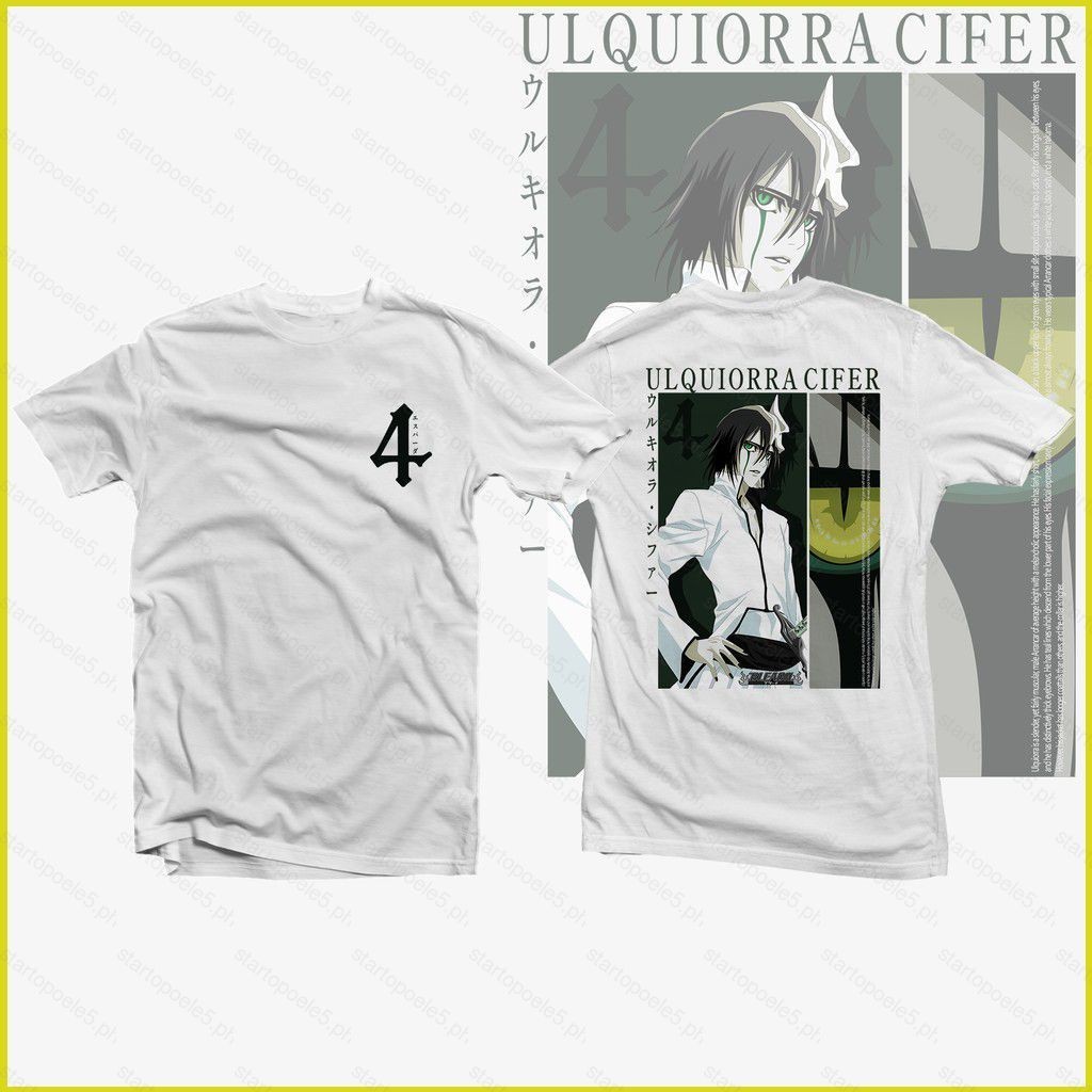 อะนิเมะ Bleach - Ulquiorra Cifer เสื้อยืดแขนสั้นแฟชั่นลําลองหลวมกราฟิก Tee เสื้อ Plus ขนาด TS5