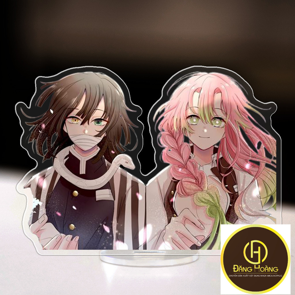 โมเดลสแตนดี้ พวงกุญแจ OBANAI x MITSURI Kimetsu No Yaiba Manga Anime Gift for friends