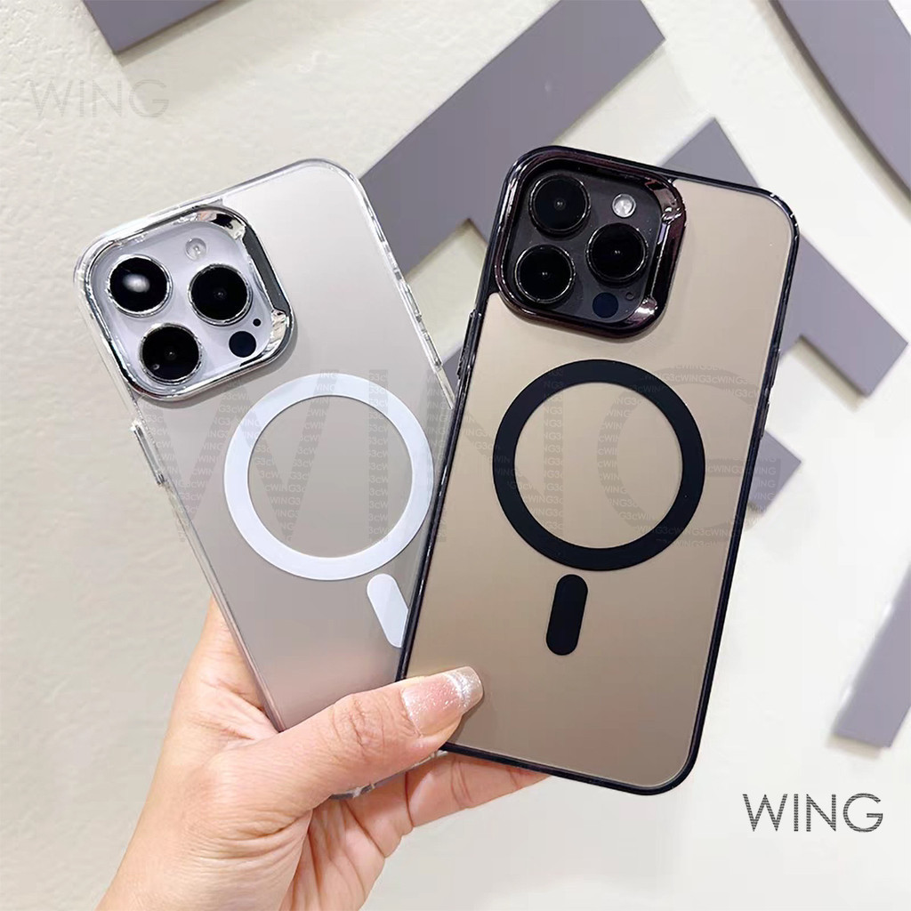 เคส Magnetic Case for iPhone 17 16 15 Pro Max 12 13 Pro 14 Plus 7 8 X XR XS Max แม่เหล็ก โปร่งใส เคส สำหรับ ไอโฟน-CXK