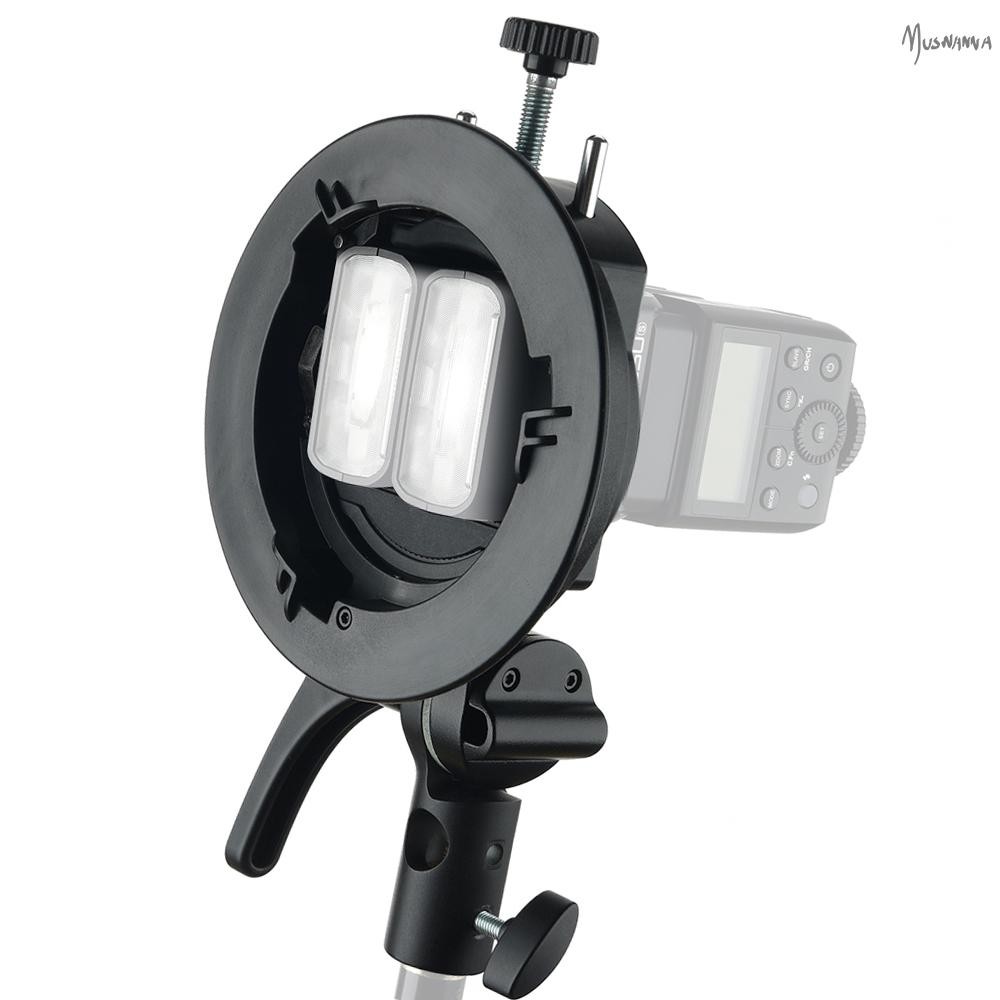 S2 แบบพกพาแฟลช S-type ผู้ถือ Speedlite Bracket พร้อม Bowens Mount สําหรับ Godox V1 Serie V860II Series แฟลช Mount Muswn-1