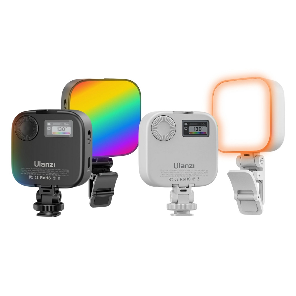 Ulanzi U60 RGB Video Light BK/WH ไฟมินิ RGB พร้อมที่หนีบมืดถือ Cold Shoe ติดหัวกล้อง แม่เหล็กดูดติด