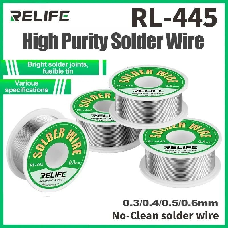 Relife RL-445 0.3/0.4/0.5/0.6 มม.ความบริสุทธิ์สูง Rosin Core Solder Wire สําหรับโทรศัพท์มือถือชิ้นส่วนอิเล็กทรอนิกส์ซ่อม Solder Wire เครื่องมือ