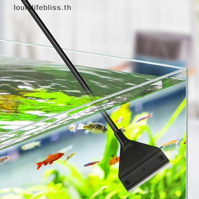 Louislifebliss Fish Tank เครื่องมือทําความสะอาดทรายแบนกําจัดสาหร่าย Dual-ใช้แก้วกําจัดสาหร่าย Scraper เครื่องมือทําความสะอาดในครัวเรือน Aquarium Accessorie ใหม่
