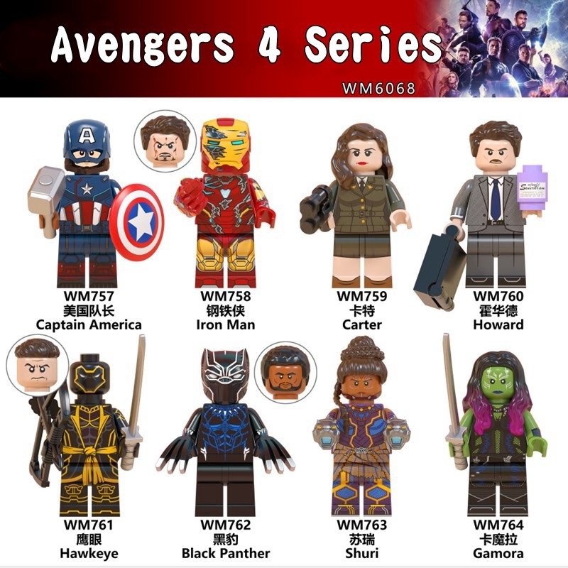 Wm757 WM758 WM759 WM760 WM761 WM762 WM763 WM764 Super Heroes Building Blocks ของเล่นเด็ก