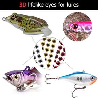 500/1000pcs Fishing Lure Eye 3D เหมือนจริงประดิษฐ์ Holographic ปลอมตา 3/4/6/7/8/9/10/11/12 มม.สําหรับ Fly Tying Lures