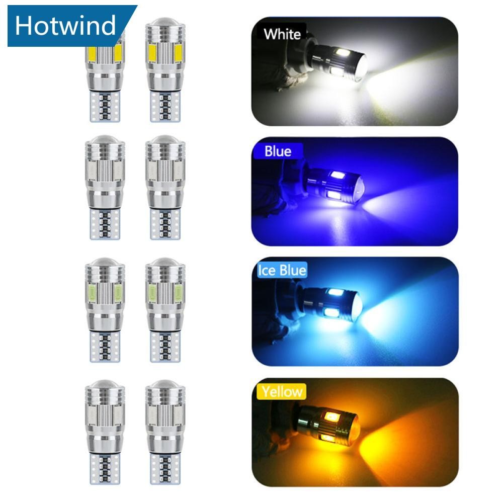 Hw 2 ชิ้น T10 รถ W5W หลอดไฟ LED สัญญาณ 5630 6SMD Auto Claerance Wedge ด้านข้างป้ายทะเบียนย้อนกลับโคม
