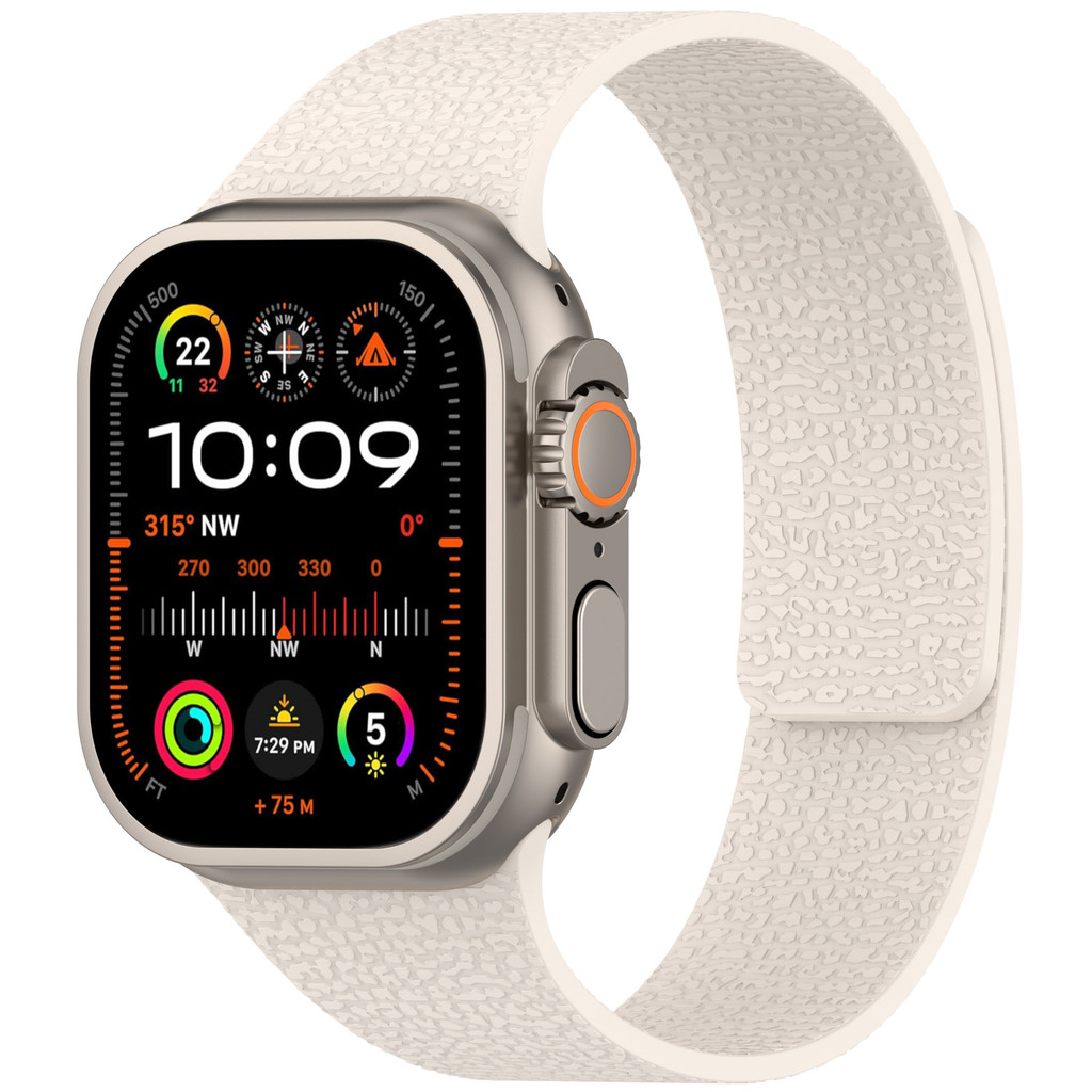 (10 สี) Sensior กันน้ําลิ้นจี่รูปแบบแม่เหล็กดึงดูดสําหรับ Apple Watch Series 10 9 8 Ultra 7 6 3 4 5 SE 2 1 สายรัดแม่เหล็กสําหรับ 46 มม. 42/44/45/40/41/4938 มม.
